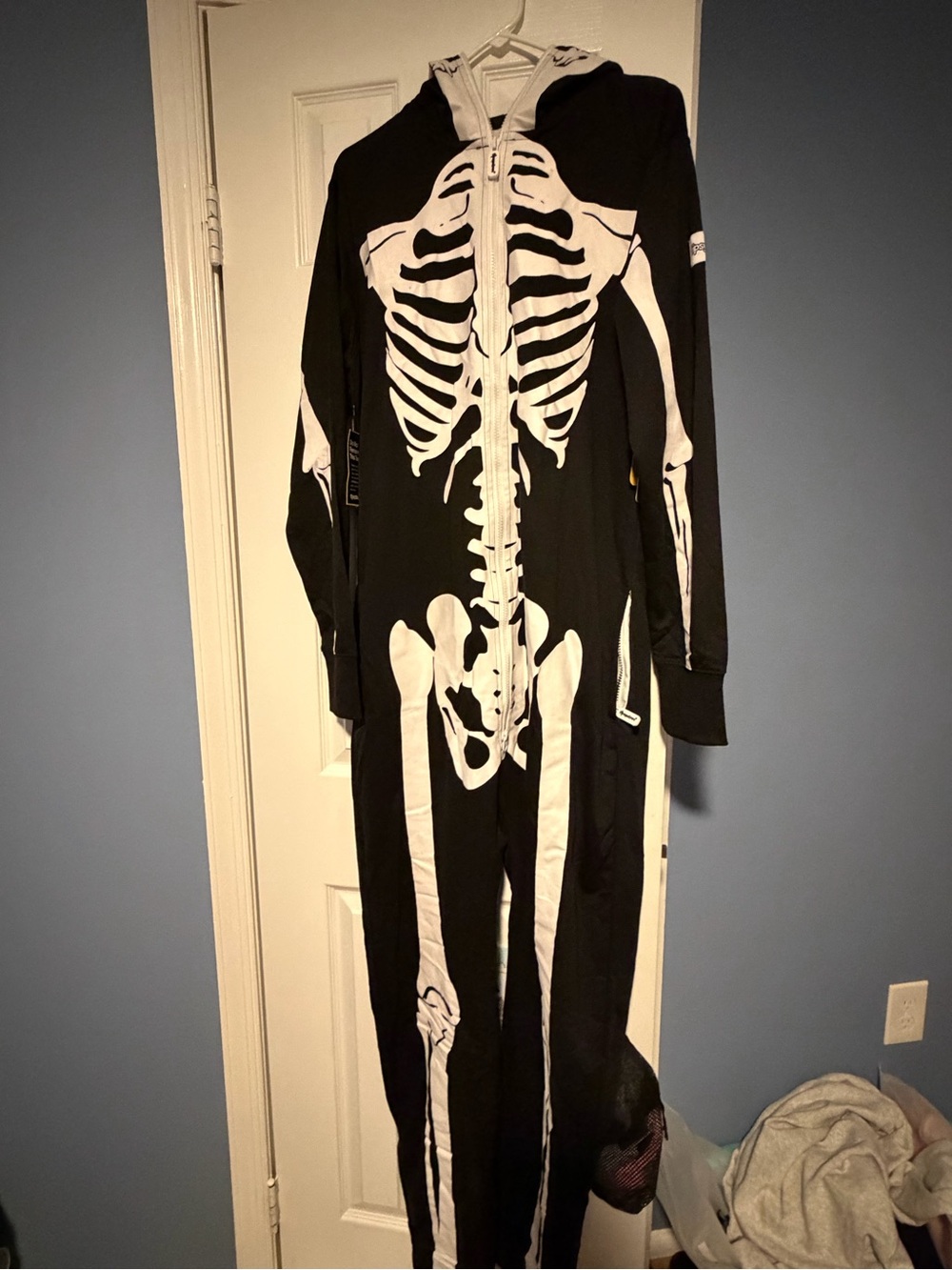 Tipsy Elves Adult Skeleton Zip Onsie/Costume